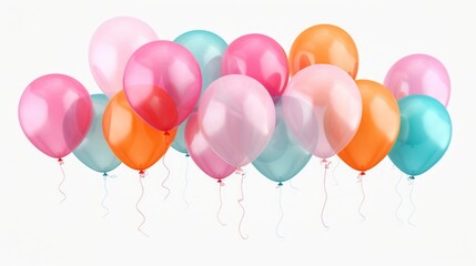 Poster - Colorful balloons floating in the air, perfect for festive occasions