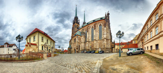 Poster - Petrov, Cathedral of St. Peter and Paul. City of Brno - Czech Republic - Europe.