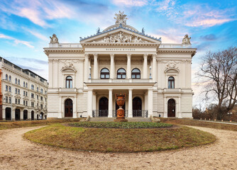 Poster - Mahen Theatre in Brno Malinovsky Square, Czech Republic.