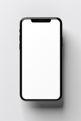 Aufkleber - A black and white Phone with a blank screen. Suitable for technology concepts