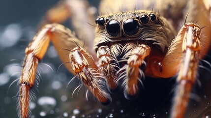 Poster - Detailed image of a spider on a surface, suitable for educational materials