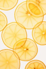 Poster - Fresh lemon slices stacked on top of each other. Great for food and beverage concepts