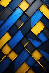 Poster - A vibrant abstract background featuring blue and yellow squares. Suitable for design projects