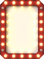 Poster - Neon sign board isolated on transparent background. PNG