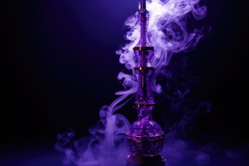 Aufkleber - A purple hook with smoke coming out of it. Suitable for various concepts and designs