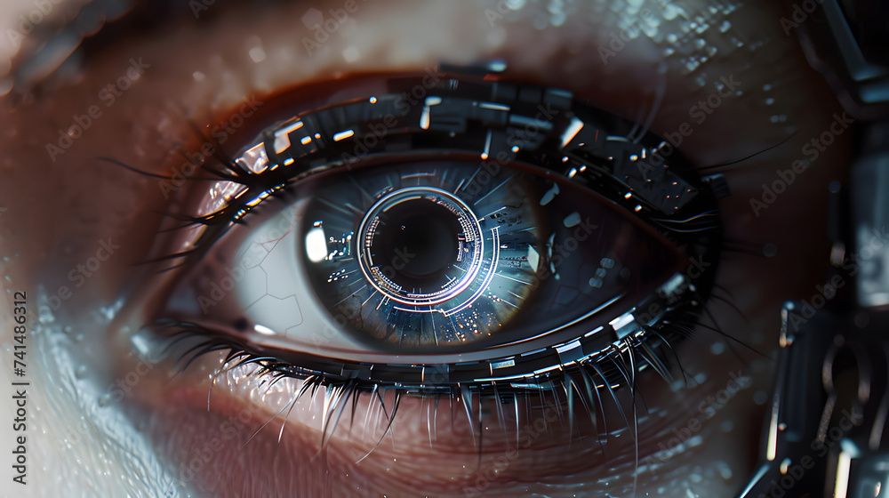 Cyber security data by biometrics scanning with human eye to unlock and ...
