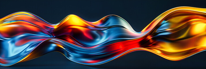 Poster - A dynamic blend of liquid forms and vibrant hues, where the future of design flows in a wave of creative energy and abstract beauty