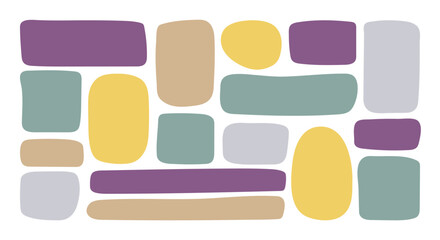 Poster - Doodle multicolored Textbox set. Hand drawn Blank quote Frames template collection. Empty text Box circles rectangles and squares isolated on white background. Simple backgrounds for information