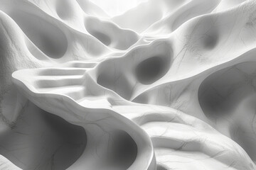 Poster - A composition that leverages monoline illustrations, emphasizing continuity and uniformity in the representation of shapes. Concept of monoline continuity. Generative Ai.