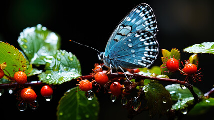 Wall Mural - A beautiful bloodworm, soaring into the sky, like a magical messenger of natur