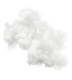 Fototapeta Tęcza - Stratosphere cottony soft clouds clipartc transparent backgrounds 3d rendering png