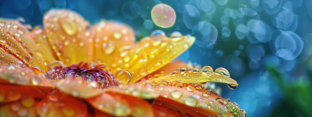 Wall Mural - nature, macro, water, abstract, rain, beauty, closeup