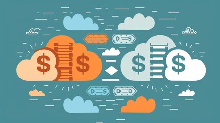 Poster - Infographic comparing traditional vs cloud infrastructure costs and benefits, educating businesses on making the switch