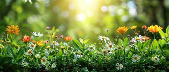 Wall Mural - beautiful spring flowers