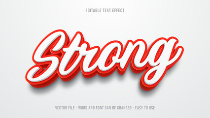 Poster - Editable text effect red bold style