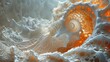 Swirling patterns inside a seashell