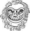 Japanese Daruma doll is a Lucky amulet and Symbol of Determination and Fortune. hand drawn and line art style. doodle art of daruma.outline and isolate.