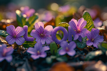 Poster - A collection of aromatic flowers forming the word 