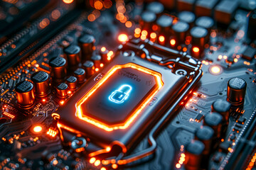 A security lock key is installed in the semiconductor of a computer's CPU to prevent confidential information from being leaked. Digital key is the most important concept for safe system operation.