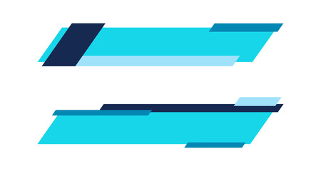 Fototapete - Vector Illustration Lower Third Template, banner bar screen broadcast