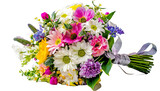 Fototapeta Kuchnia - Kolorowy bukiet kwiatów na przeźroczystym tle