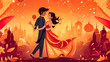 Celebrate the joyous occasion of Diwali with this vibrant illustration