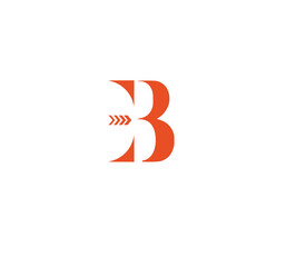 Fototapete - Alphabet letter icon logo BE or EB