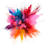Fototapeta Tęcza - Colorful Explosion of Colored Powder