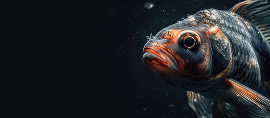 Poster - Data phishing Data in an envelope on a fish hook. with copy space image. Place for adding text or design