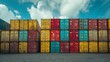 © Nataliya - numerous shipping containers stack in port