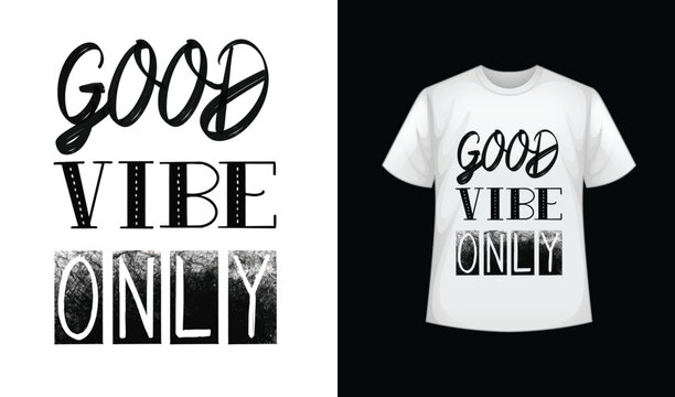 good vibe only hand drawn slogan. Custom lettering for print, greeting card, flyer, tshirt, postcard, poster social media, etc