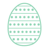 Fototapeta Pokój dzieciecy - Painted Easter egg illustration. Line art style design, isolated vector. Easter holiday clip art, seasonal card, banner, poster, element
