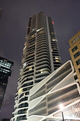 Canvas Print - Hochhaus in Frankfurt, Nachts