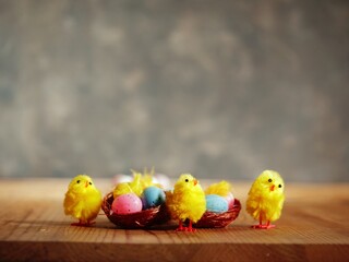  Fluffy Easter chicks and eggs decorations 