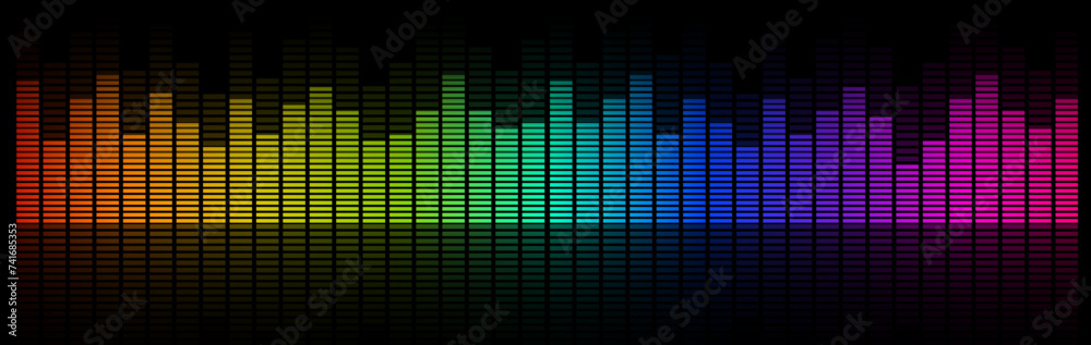 banner equalizer sound voice. Used for decoration, advertising design ...