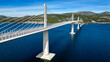 © AmazingAerialAgency - Aerial drone view of the Peljesac Bridge, Croatia.