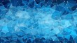 Blue abstract geometric rumpled triangular background