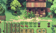 A game where farming and pixel art blend seamlessly inviting players into a simulation of life growth and creativity