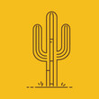 Monoline Cactus Illustration