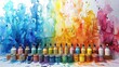 Dynamic Watercolor Splashes: A Kaleidoscope of Vivid Hues.