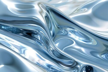 Wall Mural - liquid metal abstract background