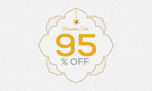 Ramadan Sale 95% Off, Ramadan Sale Template 95% Off Vector, Ramadan Sale Vector Art
