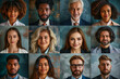 © ivlianna - A virtual career fair connecting job seekers with employers worldwide. A collage of portraits of a variety of people