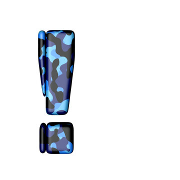 Symbol of vertical blocks in blue camouflage