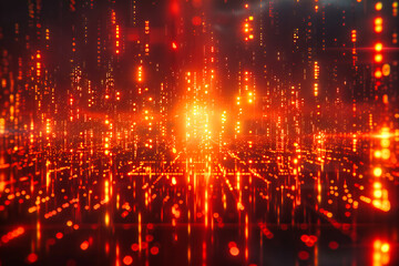 Abstract light background with a bright, dynamic design, illustrating the energy and motion of digital space with festive bokeh effects