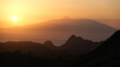 Sunset view on the vulcano of Fogo Island, Cape Verde