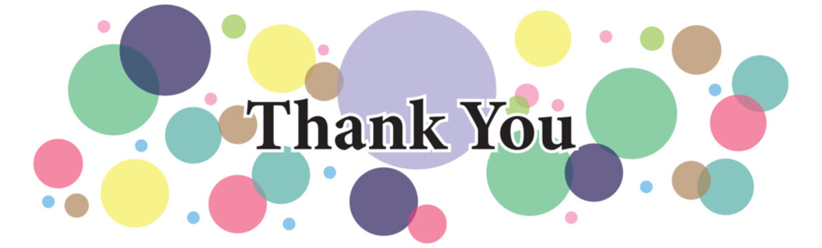 Thank you for your support lettering with message bubbles on a white background. Modern typography. Thank you for the colorful calligraphy design of greeting cards. Vector illustration. Eps file 500.