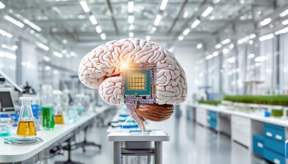 Poster - microchip in the human brain for analysis and biomaterials