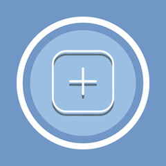Fototapete - Add icon vector. Plus icon vector in trendy flat style. Medical cross icon image, Medical cross icon illustration isolated on blue background