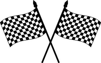 Wall Mural - crossed checkered flag eps vector file racing flag 